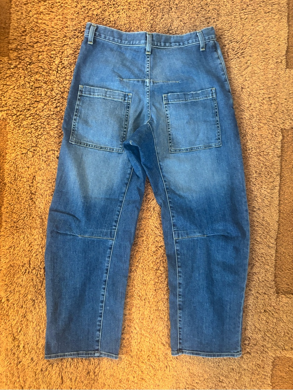 Nili Lotan Emerson jean, classic wash barrel crop 27 - Picture 3 of 5